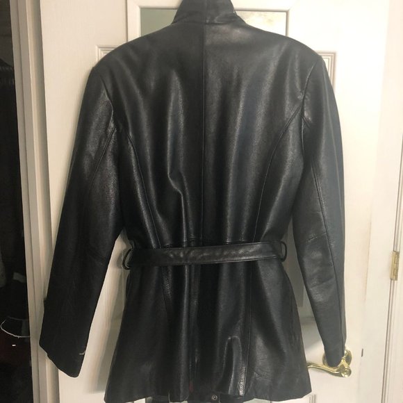 WILSONS BLACK LEATHER JACKET - Picture 2 of 3